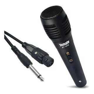 Microfone Para Karaoke Na Tv Dinâmico Cardióide Com Fio Cor Preto