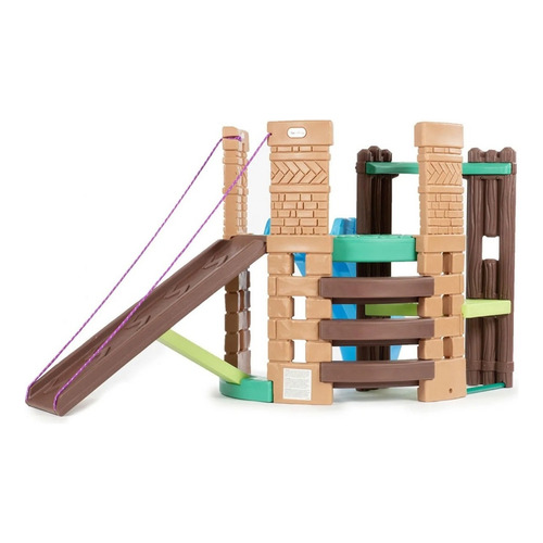 2 In 1 Castle Climber Little Tikes 633808m Color Beige, Café, Verde