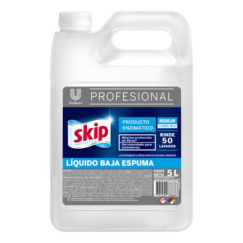 Jabón líquido Skip Lavandería Regular regular botella 5 L