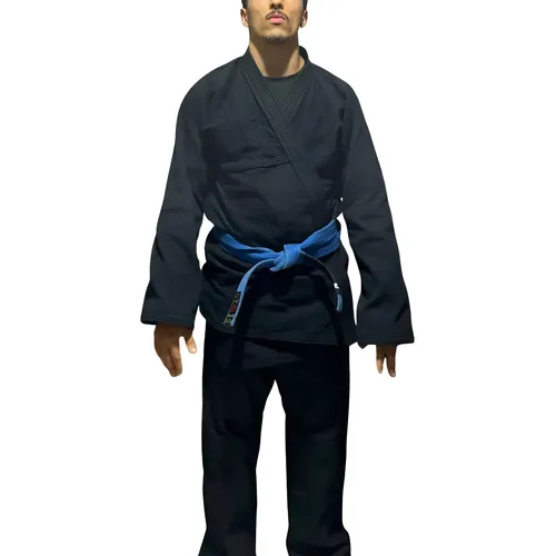 Kimono Premium Max Adulto Jiu-jítsu Trançado Preto Tamanho A3