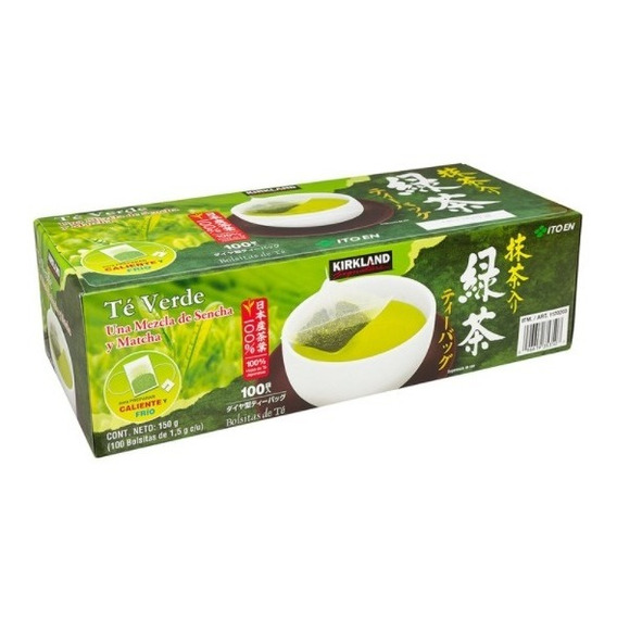 Té Verde Japonés 150g 100 Bolsas Kirkland Signature 