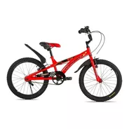 Bicicleta Infantil Topmega Superhéroes Crossboy R20 Frenos V-brakes Color Rojo Con Pie De Apoyo  
