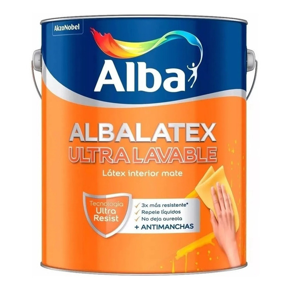 Albalatex Ultra Lavable Blanco Mate X 4 Litros -kromacolor
