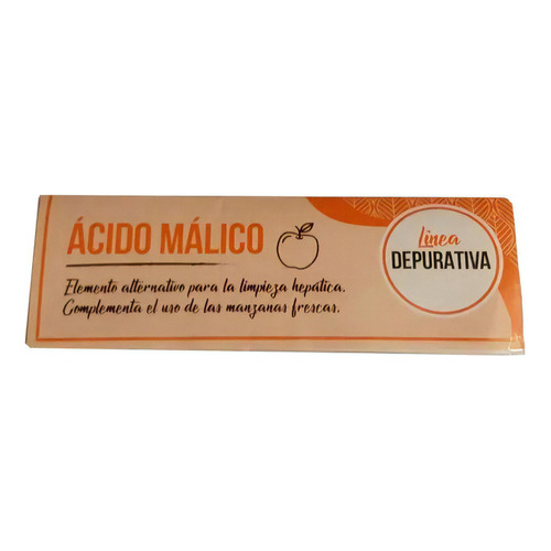 Acido Málico Para Limpieza Hepática - 6 Dosis De 2 Gs. C/u Sabor Natural