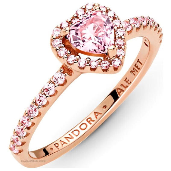 Anillo Pandora Corazón Elevado Reluciente + Kit De Regalo