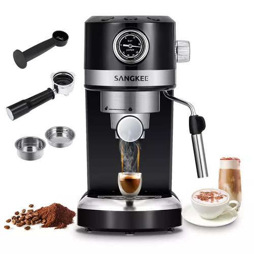  WANGJINGMEI Mini cafetera universal 3 en 1, cafetera espresso  de bajo ruido, cafetera compatible con cápsulas de una sola porción para  capuchino latte machiato : Hogar y Cocina