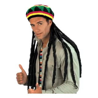 Gorro Rasta Con Peluca Dreadlocks Tipo Jamaica Genero Reggae