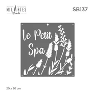 Mil Artes - Stencil Petit Spa - 20 X 20cm - Sb137