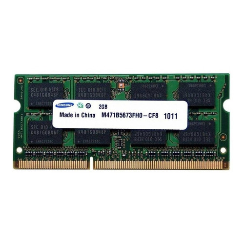 Memoria RAM color verde 2GB 1 Samsung M471B5673FH0-CF8