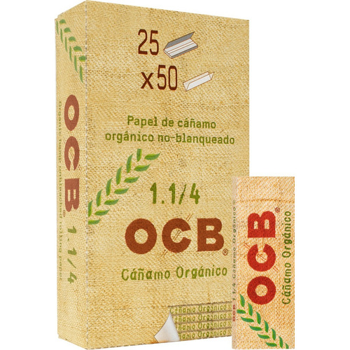 Ocb Papelillo Cáñamo Orgánico 1 1/4 X25un Csc