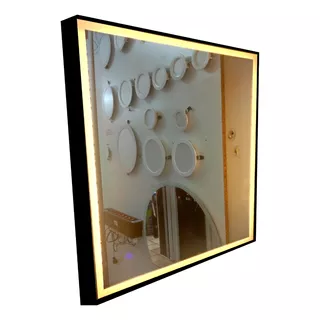 Espejo Led Baño Luz Led De 3 Tonos 50x60cm Touch Y Dimeable Color Del Marco Led 3 Tonos