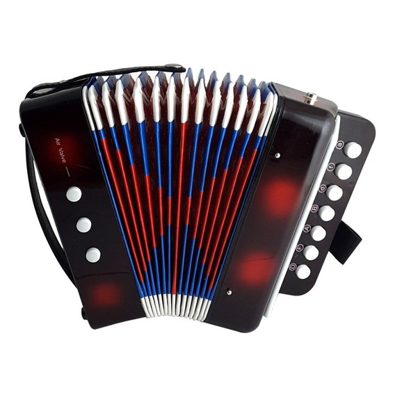 Acordeon Infantil Vallenato Niños Negra  ¡ Sonido Real !