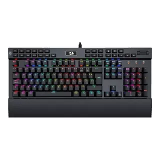 Teclado Gamer Redragon Yama K550 Qwerty Outemu Purple Español Latinoamérica Color Negro Con Luz Rgb