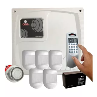 Kit Alarma 5 Zonas Con Teclado,5 Sensor, Batería Y Sirena