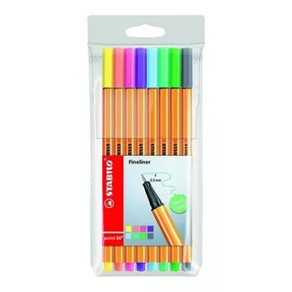 Marcador Stabilo Point 88 Estuche 8 Colores Pastel