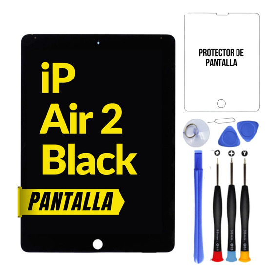 Montaje De Lcd Con Digitalizador Para iPad Air 2 (negro)