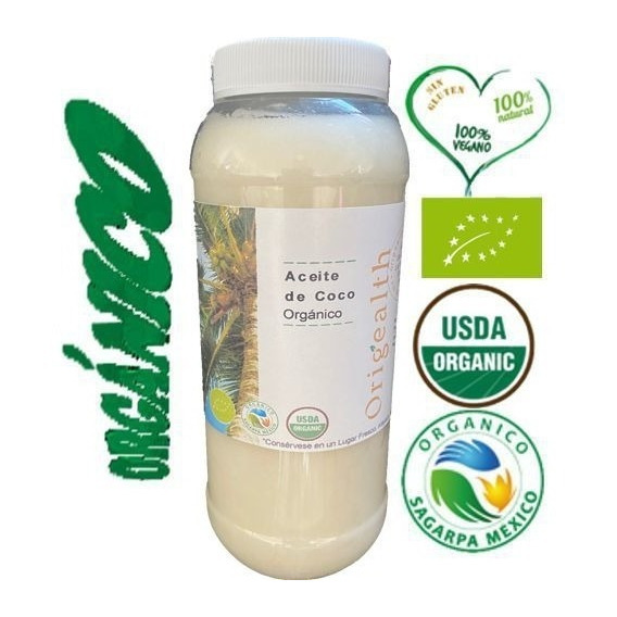 Aceite De Coco Orgánico Origealth Sin Olor Ni Sabor 1lto