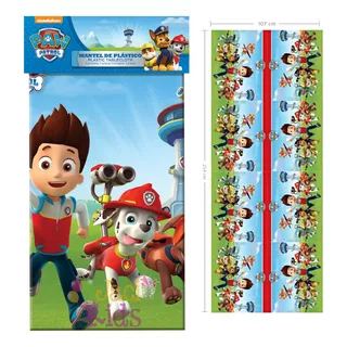 Mantel De Plastico Rectangular Paw Patrol (254 X 107 Cm) Color Pesonaje