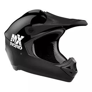 Casco Para Moto Cross Halcon Mx Road  Negro Talle M 