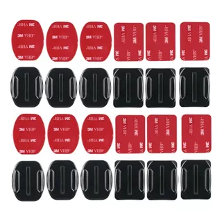 Pack 12 Bases Monturas Adhesiva Curva Y Plana Para Gopro 