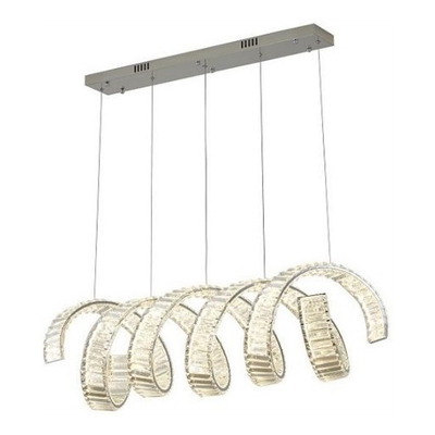 Lampara Colgante Lineal Led 90w Cristal K9 Diseño Deco Vig