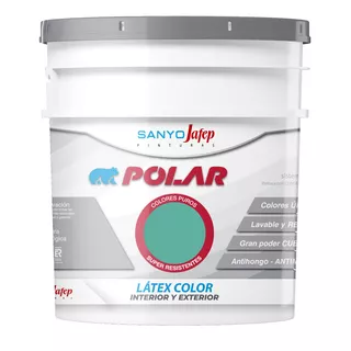 Látex Color Polar 4lt Sanyo Jafep 15% 2da Envío Gratis Caba