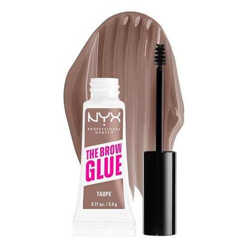 NYX Professional The Brow Glue fijador de cejas color marrón claro tono taupe