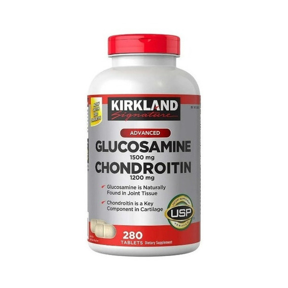 Glucosamina 1500 Mg & Condroitina 1200 Mg -280 Tab, Kirkland Sabor Neutro