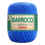 Barbante Barroco Maxcolor 6 Fios 200gr Linha Crochê Colorida Cor Azul Bic-2829