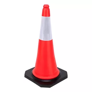 Cono Vial Naranja Semirigido 50cm Base Pesada 1 Reflectivo