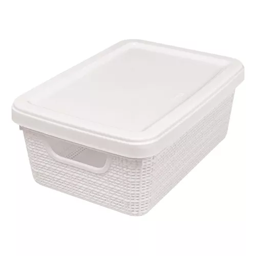 Juego de 3 Cajas Organizadoras Plásticas con Tapa Hermetica de 5 Litros  Jaguar Plásticos Organización del Hogar