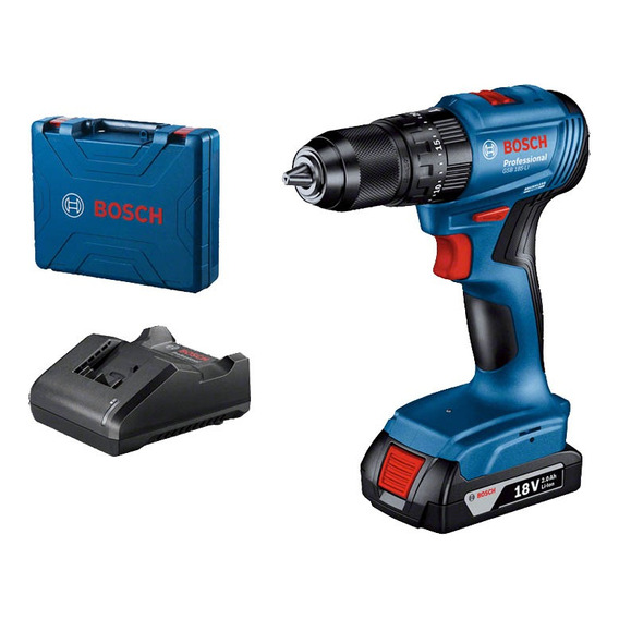 Taladro Inalámbrico Percutor De 1/2 18v Bosch Gsb 185-li