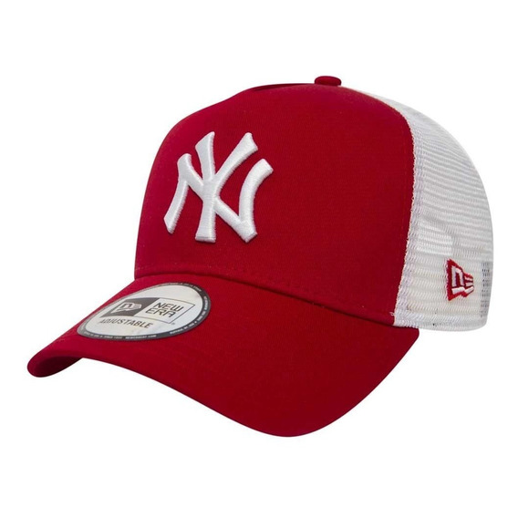 Gorra New Era Clean Trucker Yankees 100% Original Rojo