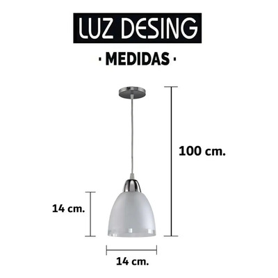 Colgante 1 Luz Vidrio Iluminación Moderna Deco Apto Led Satinado