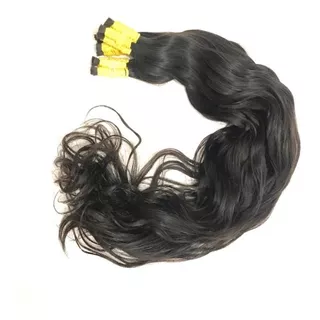 Cabelo Humano P/mega-hair Levemente Ondulado 40cm/50 Gramas