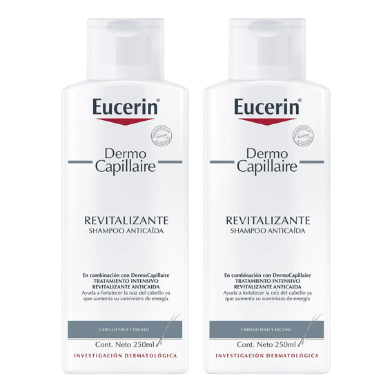 Combo X2 Eucerin Shampoo Anticaída Dermocapillaire 250ml