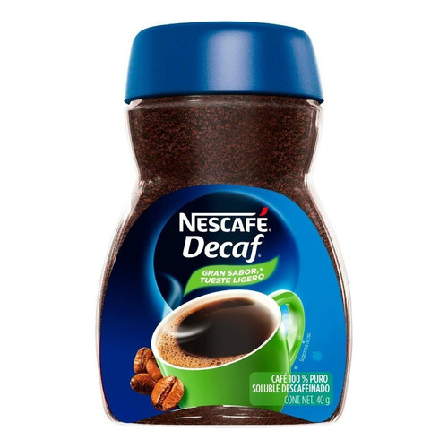 Café instantáneo descafeinado Nescafé Puro Soluble frasco 40 g