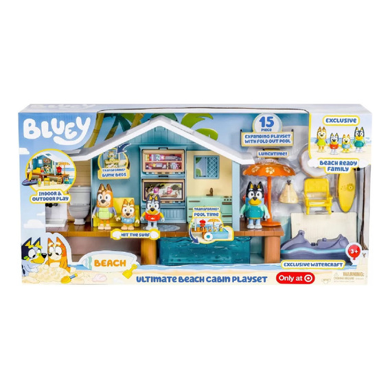 Bluey Casita Cabaña Juguete Con Accesorios