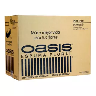 Espuma Floral Oasis Deluxe Powerlife - Caja Con 48 Ladrillos