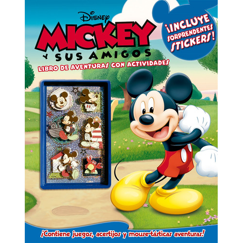 Disney Mickey y sus amigos Libro de aventuras con actividades, de Ediciones Larousse. Editorial Mega Ediciones, tapa blanda en español, 2014