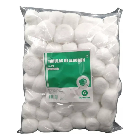 Torulas De Algodón 3,5g X 100 Unidades Geerdink