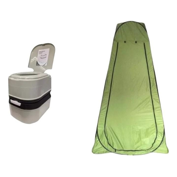 Combo Baño Químico 24lt. Carpa Baño Color Mix