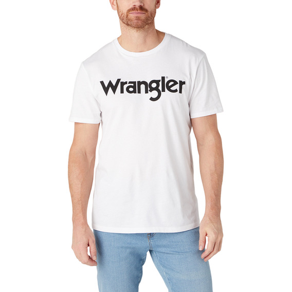 Polera Hombre Wrangler Logo Tee White