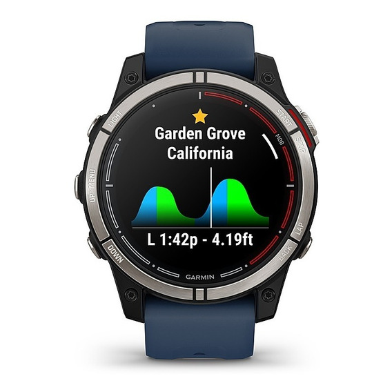 Garmin Quatix 7 010-02582-60 1.3" 47mm Negro Azul Marino Silicona Titanio.