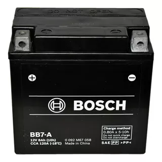 Bateria De Moto Bosch Motomel Sirius 200 Zuzuki Gn125 Yb7a