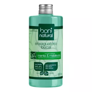 Enxaguante Bucal Sem Flúor Menta E Melaleuca 500ml Boni Natural