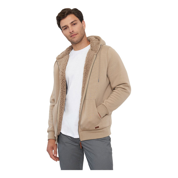 Polerón Hombre Hood Chiporro Beige Corona