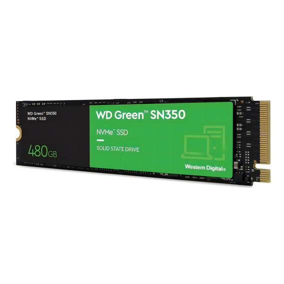 Disco Solido Interno Western Digital Green Sn350 480gb M2 Nvme Ssd Wds480g2g0c