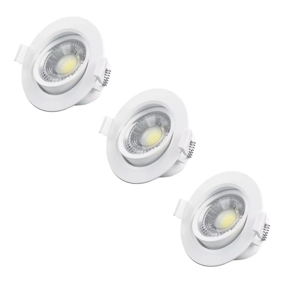 Pack X 3 Downlight Embutir Led 5w Direccionable - Unilux