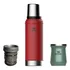 Termo Stanley 600 Ml Tapón Cebador 360 Y Mate Plan B Color Termo Rojo - Mate Verde